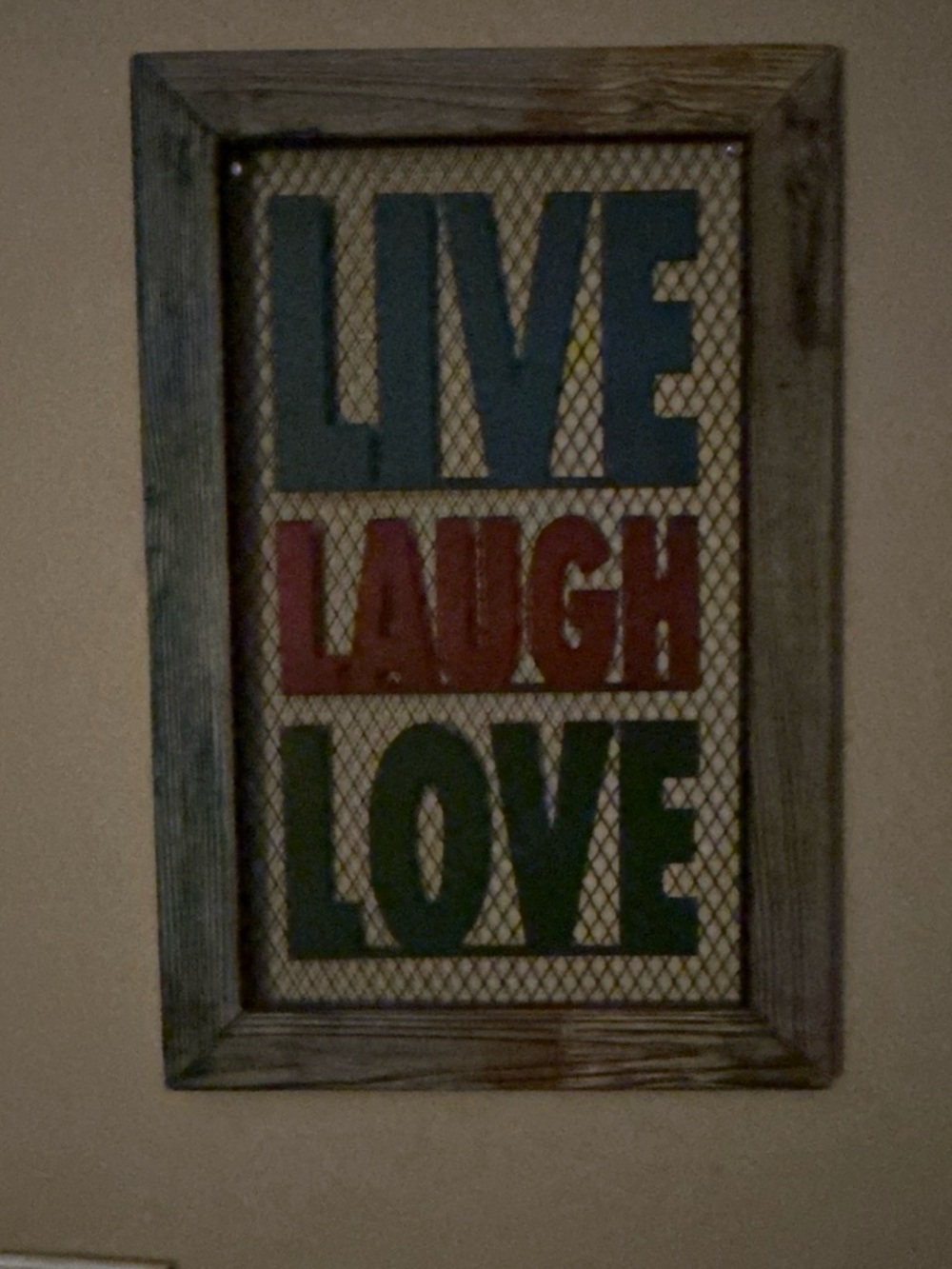Source Unknown Live Laugh Love Wall Art - Blue, Red, Green